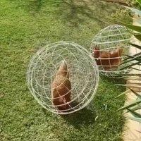 Plastic Spherical Chicken Cage Round Rabbit Cage Can Roll