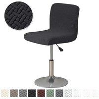 2025 Jacquard Bar Chair Cover Short Back Bar Stool Seat Covers Slipcovers Hotel Banquet Dining Small