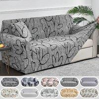 2025 Flower Print Elastic Sofa Cover Trans Spandex Sofa Cover Furniture Protector Office Home