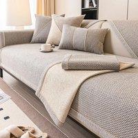 Woven Cotton and Linen Sofa Cushion for All Seasons Universal Non-slip Sofa Cover Cover New 2025