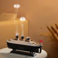 Titanic Ship Model Decoration Air Humidifier 250ml Essential Oil Diffuser Jellyfish Smoke Ring Spray