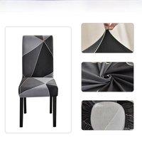 2025 Geometric Dining Chair Cover Elastic Chair Bullet Pull Chair Set Wedding Hotel Banquet Room