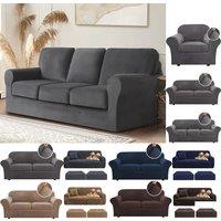 Thick Velvet Sofa Slipcover Stretch Plush Sofa Cover Luxury Modern Sofa Cover for Living Room