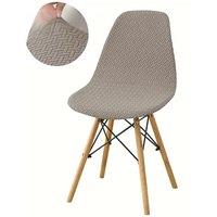 2025 Jacqaurd Shell Chair Cover Stretch Dining Chair Slipcovers Solid Elastic Armless Seat Case