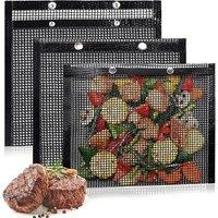 PTFE Mesh Grill Bags Reusable Non-Stick BBQ Barbecue Bags for Charcoal Gas Smokers BBQ Veggie Grill