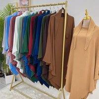 Comfortable Oversize Dubai Turkish Turban Solid Muslim Women Khimar Wrap Malaysia Shawls Scarf