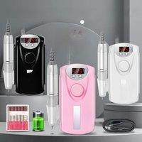 35000rpm Nail Drill Machine Professional Lathe Nail Milling Cutter Rechargeable Nail Art Electric