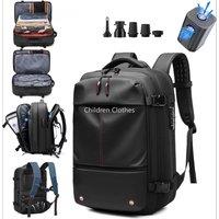 Vacuum Compression Backpack with Vacuum Pump Expandable Travel Backpack for Men Women Airline Approved Business Bag 60L