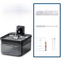 2.5L Automatic Stainless Steel Cat Water Fountain 4000mAh Wireless Pet Drinker Battery & Sensor 2 in