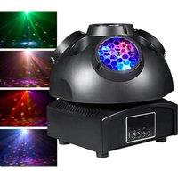 60W LED Moving Head DJ Light 4IN1 Effect Portable Moving Head Lights DMX Control Lazer Light Stage Strobe Pattern Lights for Bar