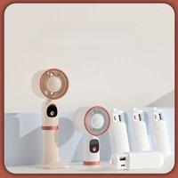 Portable Mini Handheld Fan with Power Bank-5-Speed USB Rechargeable Neck Fan,Lightweight