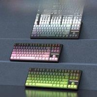 LEAVEN k88 Mechanical Keyboard Wired 2.4g Wireless Bluetooth Tri Mode 8000mAh 87Key Hotswap Rgb Pbt