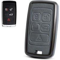 For 2021-2025 Range Rover Velar Sport Evoque Jaguar XE XF E-PACE F-PACE I-PACE Car Remote Key Fob Case Cover Shell Metal Leather