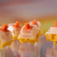 Gateron EF Curry Switch Linear 5 Pins 50g RGB SMD For Custom DIY Gaming Office Mechanical Keyboard MX Switches Factory Pre Lubed