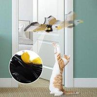 Simulation Bird Interactive Cat Toys Electric Hanging Eagle Flying Bird Cat Teasering Play Cat Stick Scratch Rope Kitten Dog Toy