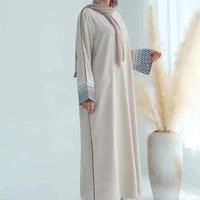 2025 New Dubai Kaftan Turkey Arabic Grace Robe Muslim Women Maxi Dress Abaya Eid Ramadan Moroccan