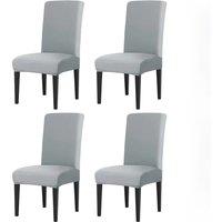 Set of 4 Elastic Chair Cover Dining Room Slipcovers Stretch Solid Removable Seat Protector Furniture