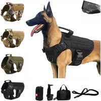 Tactical Military Vest Pet German Shepherd Golden Retriever Tactical Training Dog Harness and Leash