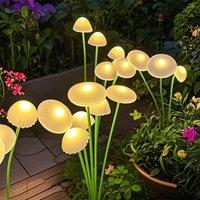 6/8 LEDSolar Mushroom Light Outdoor Waterproof Intelligent Solar Garden Lamp for Villa Garden Courtyard Camping Park Decor