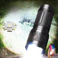 9000000LM 600W High Power LED Flashlights Powerful Rechargeable Tactical Flashlight Long Range Torch