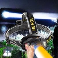 New 100000LM LED Sensor Headlamp USB Rechargeable Head Flashlight High Power Long Range 3000M Head