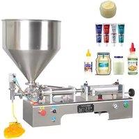 Liquid Filling Machine Paste Bottle Filler Adjustable with Hopper for Water Juice Shampoo Honey
