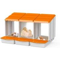 Compartment Roll Out Nesting Box for Chickens | Heavy Duty Chicken Coop Nesting Box with Lid Cover