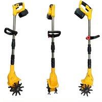 Handheld 21v Lithium Battery Micro-Tiller Earth Loosening Machine Agricultural Soil Turning Small Electric Hoe Rotary Tiller ???