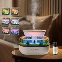 Aroma Humidifier Raindrop Air Humidifier Colorful Light White Noise Essemtial Oil Diffuser Home