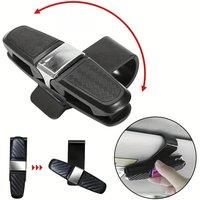 Car Mounted Glasses Frame sun visor 180 Degree Rotation Multifunctional Carbon fiber Car Glasses Clip Double Headed Clip Board