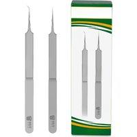 Stainless Steel Flying Lead Tweezers Pack of Two Fingerprint Fly-Wire Tweezer Clamp 0.01mm Fineflying Leads Phone Repair Tool