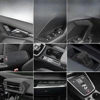 Overlay Alcantara Suede Interior Moulding Panel Armrest Water Cup Frame Door Handle Gear Lever Cover For Audi A3 A3L 2021-2024