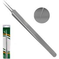 Stainless Steel Tweezers Straight Tips Clamp 0.01mm Precision Tweezer for Fly Line Fingerprint
