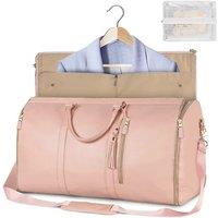 1pc Foldable Women's Travel Convenient Carry-on Clothing Bag Large PU Leather Duffel Bag Women's
