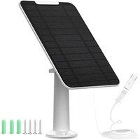 Upgraded Waterproof Solar Panel for Eufycam 3/3C/2/2 Pro/2C/2C Pro/E/E20/E40/L20/L40 Zumimall GX1S/F5/GX2S Security Camera etc.