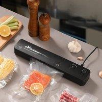 Vacuum Packaging Machine, 220V/110V, with 10Pcs,Free Vacuum Bags,Black Food Vacuum Sealer for Home