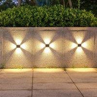 10/12/16 LEDsSolar Outdoor Wall Lights, Weatherproof Garden Lamp, Pathway Lighting for Stairs Fence Street Camping Home Decor