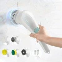 5pcs Practical Replace Brush Head Set Convenient Electric Handheld Scrubber Heads Bathtub Kitchen