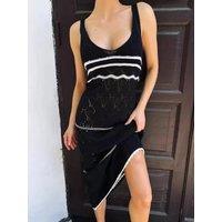Fashion Summer Dresses 2025 Elegant Knit Long Dresses for Women Street Casual Sexy Slim Holiday
