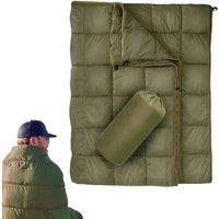 Down Camping Blanket Soft Lightweight Waterproof Down Blanket Packable Outdoor Blanket for Cold