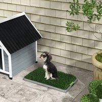 toilet for dogs with 2 artificial lawns 67x41x3,5 cm Green
