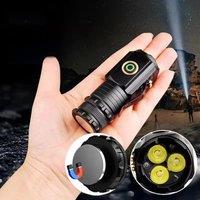 2025 Portable Mini LED Flashlight Powerful Fingertip Torch Waterproof Hiking Camping Flash Light