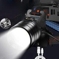 Powerful LED Headlamp Aluminium Alloy Headlight Led Head High Lumen Rechargeable Led Headlamp