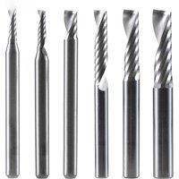 Dreanique 1pc AAAAA Spiral Single Flute Milling Cutter For Woodworking Acrylic ACM 3D Milling