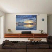 Voltsify Manual Pull Down Retractable Projector Screen for Home, Education, and Business, 153cm L x 105cm W