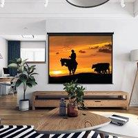 Voltsify 120" 4:3 Projector Screen with Manual Pull Down for Home Theater