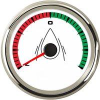 85mm Marine IP67 Waterproof Rudder Angle Gauges Black Rudder Angle Meters 0-190ohm Input Signal with 8 Kinds Backlight Color