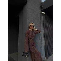 Hot Selling Cross-border Supply of European and American Dresses, Lace Up Flared Long Sleeved