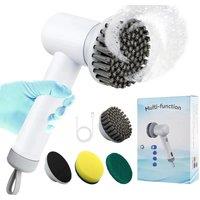 Electric Handheld Scrubbers for Cleaning,Power Indicators Scrubber,5 Replaceable Cleaning Brush