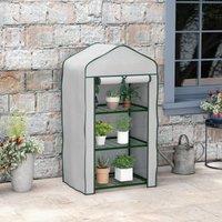 3-level garden greenhouse 59x39x127 cm White